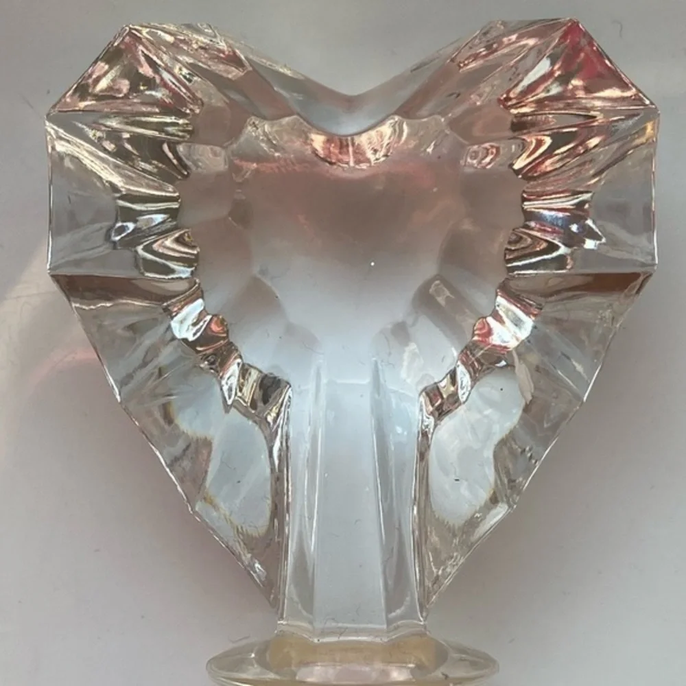 Mikasa Austrian Crystal Glass Heart Shaped Wine Stopper NIB